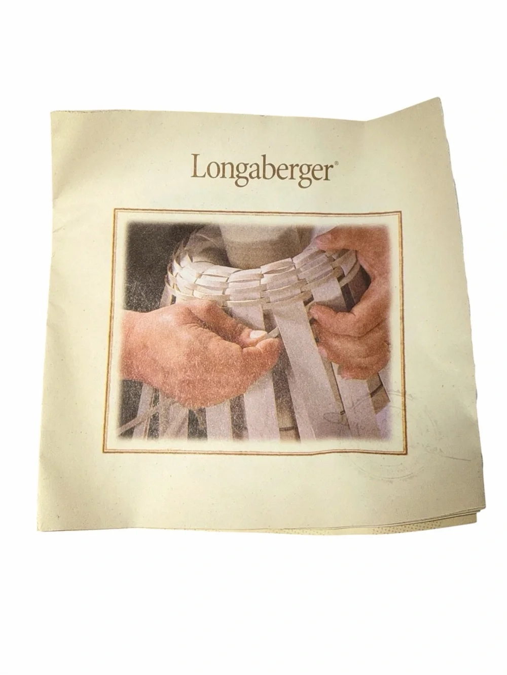 Longaberger Small Round Basket with Pewter Flower Accents 2007